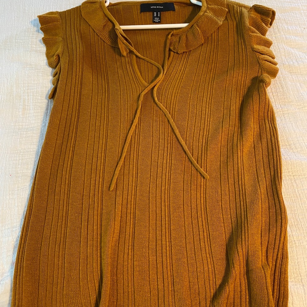Mustard orange sweater tank